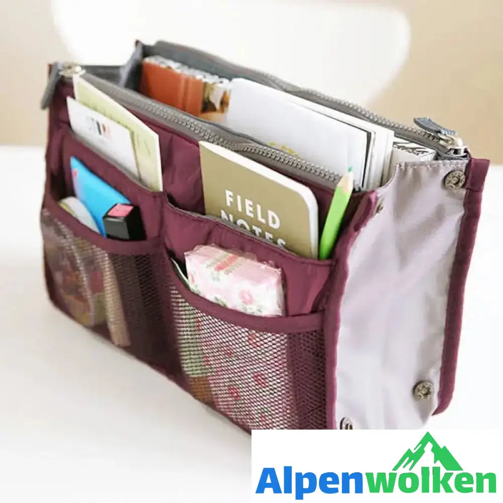 Alpenwolken - Frauen Tasche praktische Handtasche Geldbörse Nylon Dual Organizer Insert Cosmetic Lagerung