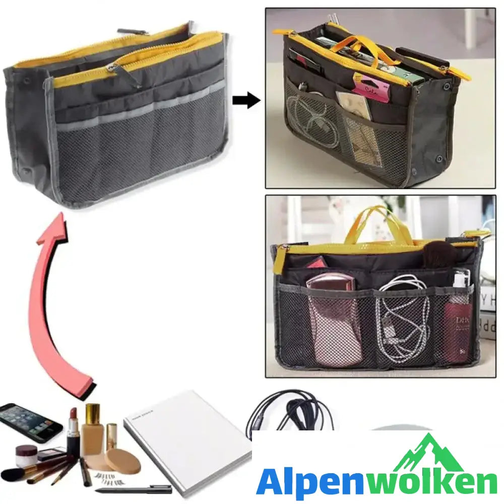 Alpenwolken - Frauen Tasche praktische Handtasche Geldbörse Nylon Dual Organizer Insert Cosmetic Lagerung