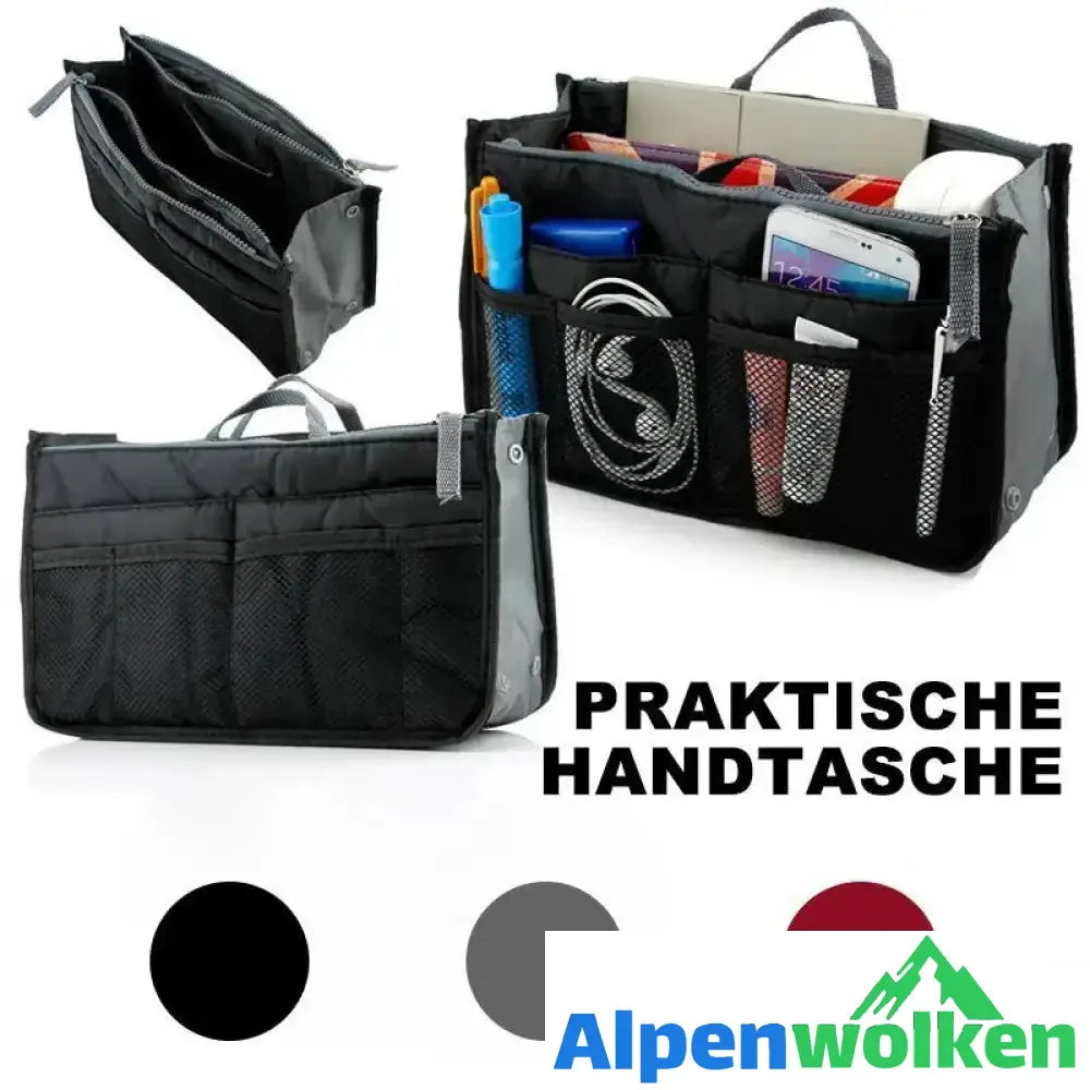 Alpenwolken - Frauen Tasche praktische Handtasche Geldbörse Nylon Dual Organizer Insert Cosmetic Lagerung