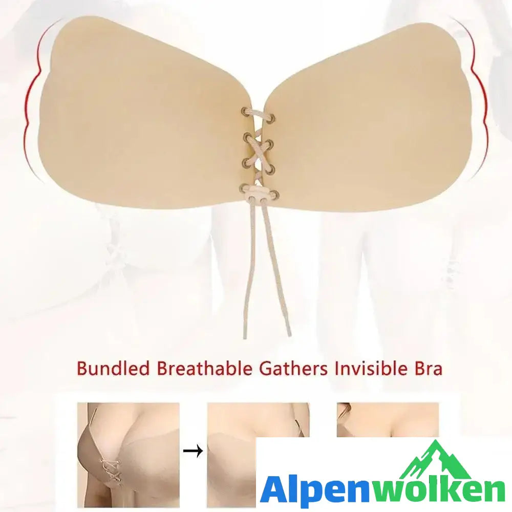 Alpenwolken - Frauen trägerlosen Backless Push Up Self Adhesive mit Drawstrings BH/ Invisible Bra