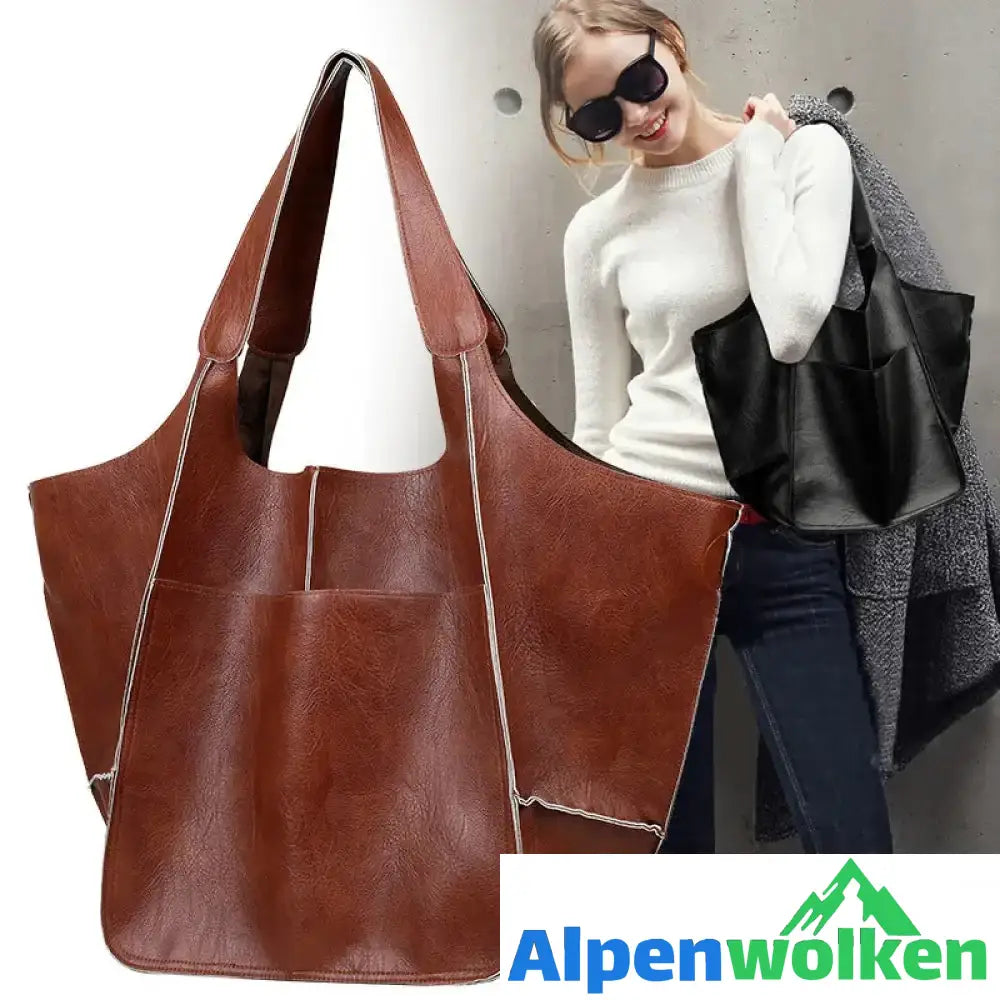 Alpenwolken - Frauen übergroße Handtasche