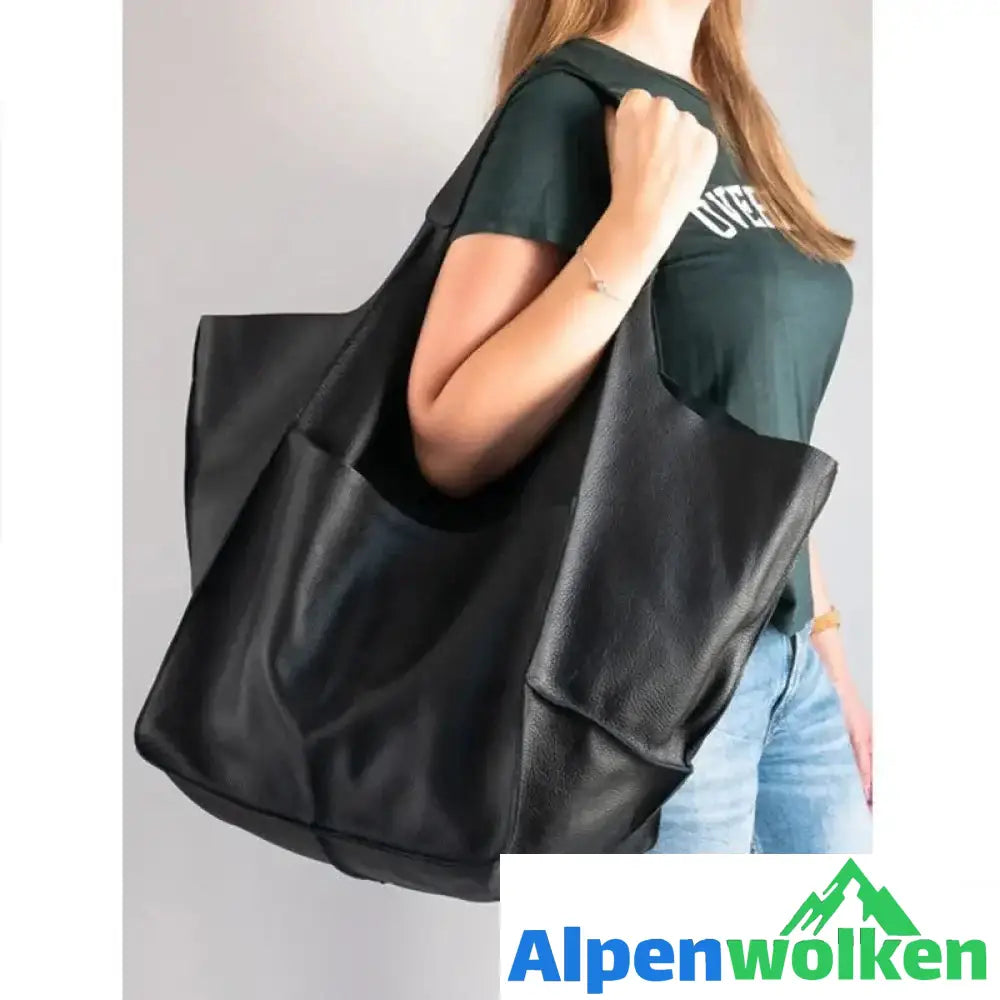 Alpenwolken - Frauen übergroße Leder Handtaschen