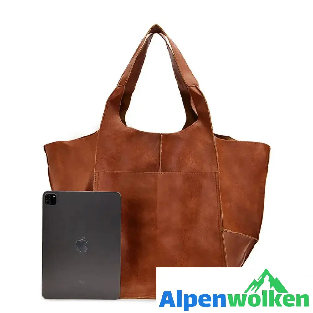 Alpenwolken - Frauen übergroße Leder Handtaschen