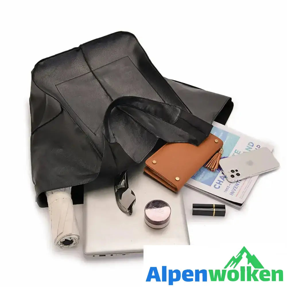 Alpenwolken - Frauen übergroße Leder Handtaschen