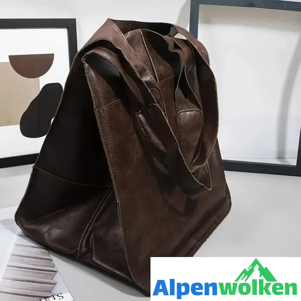 Alpenwolken - Frauen übergroße Leder Handtaschen