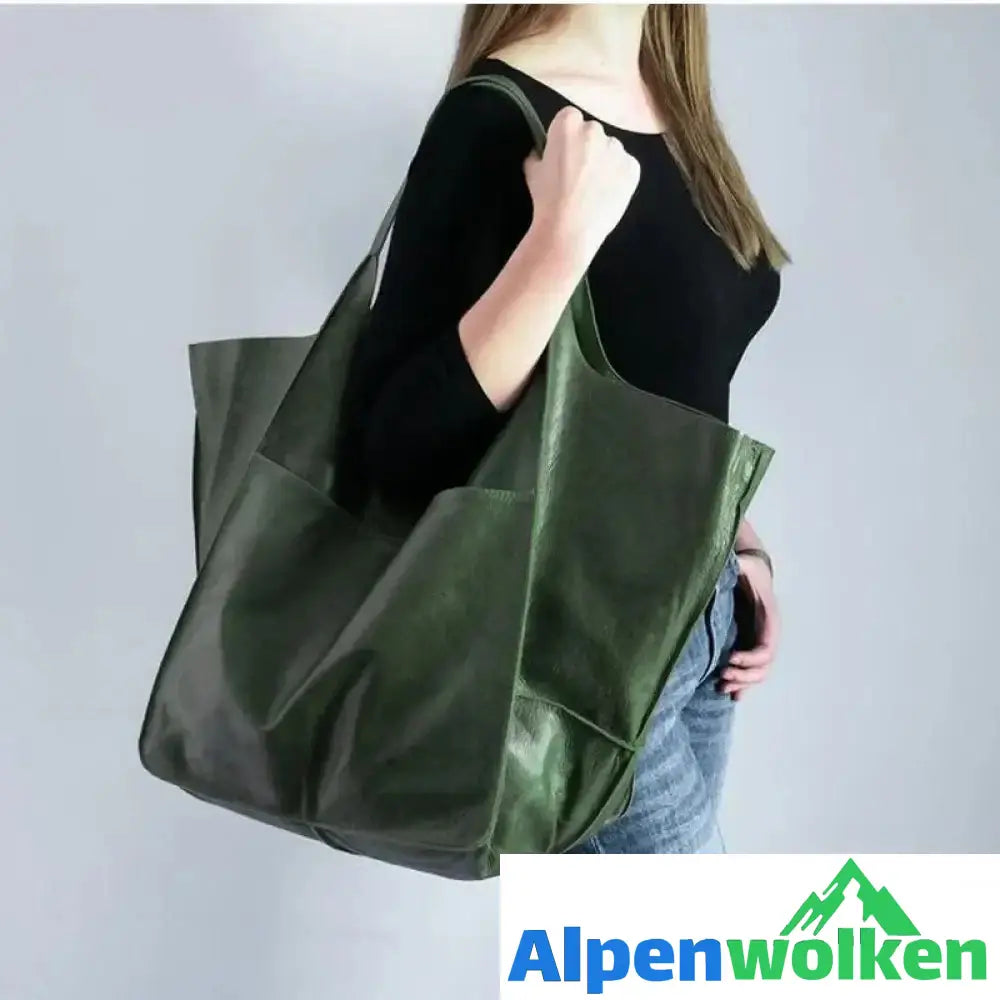 Alpenwolken - Frauen übergroße Leder Handtaschen