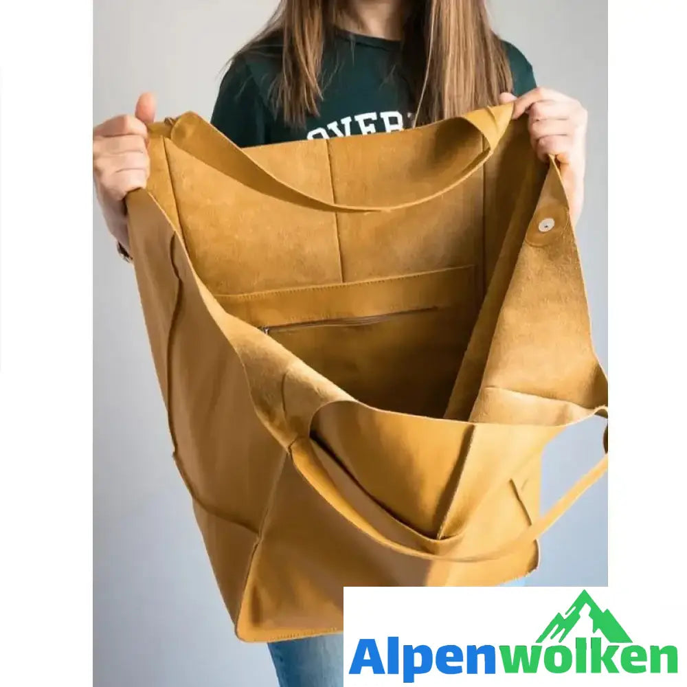 Alpenwolken - Frauen übergroße Leder Handtaschen