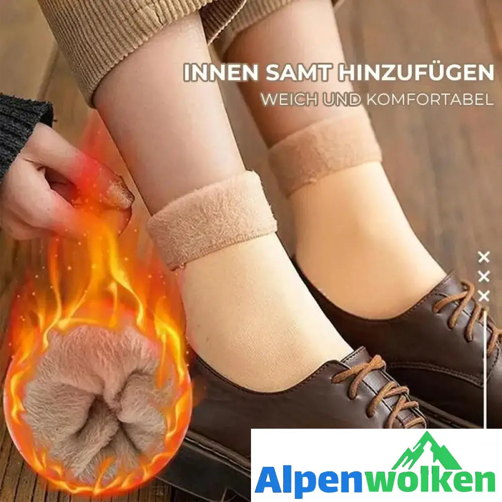 Alpenwolken - Frauen warme super weiche Plüschsocke