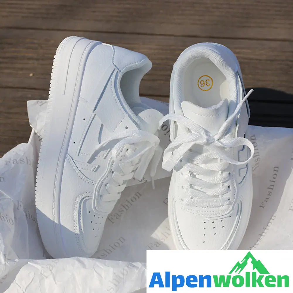 Alpenwolken - Frauen Weiß Turnschuhe Weiß