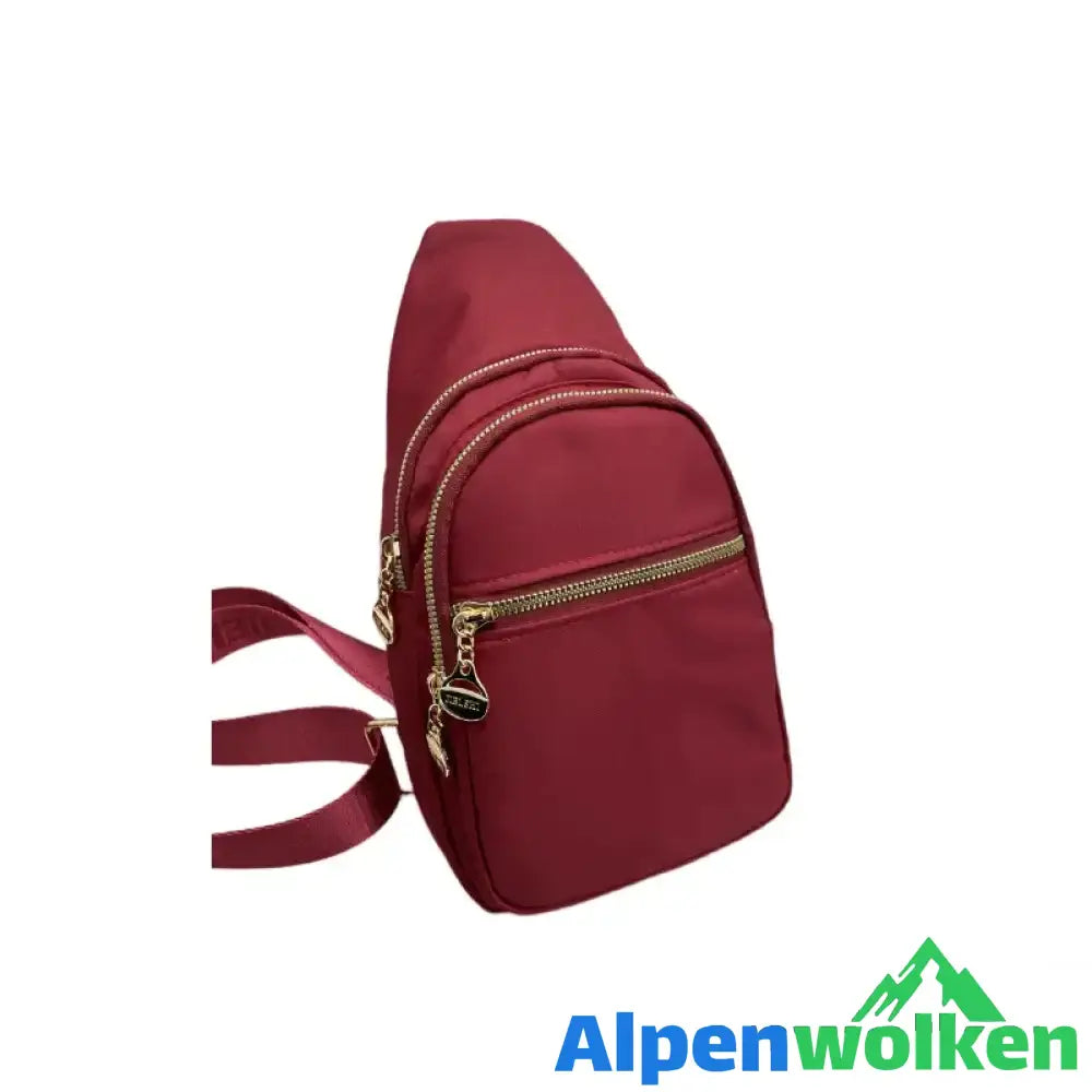 Alpenwolken - Freizeit-Brusttasche für Damen rot