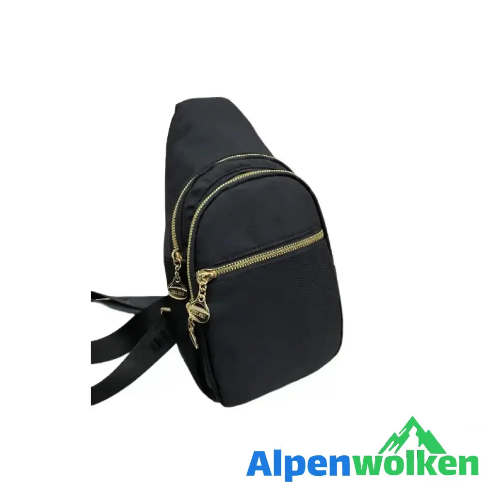 Alpenwolken - Freizeit-Brusttasche für Damen schwarz