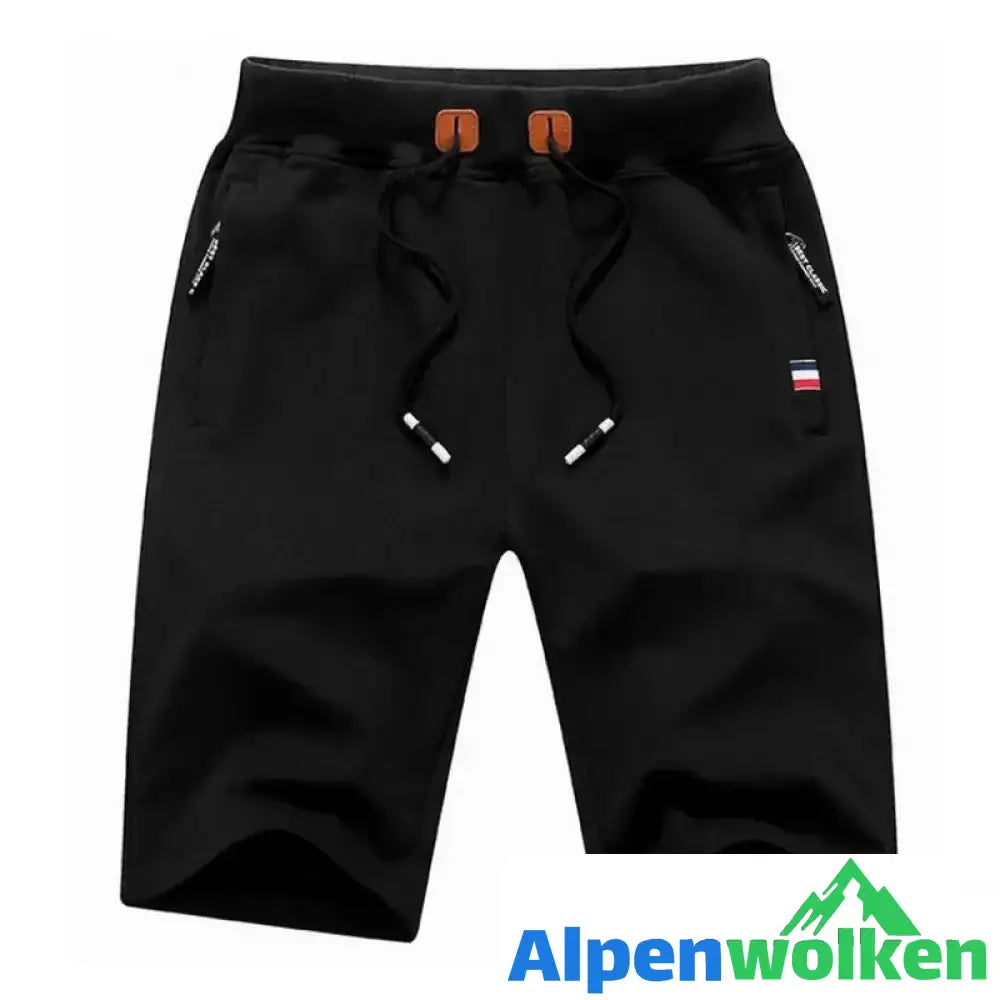 Alpenwolken - Freizeitshorts für Herren schwarz