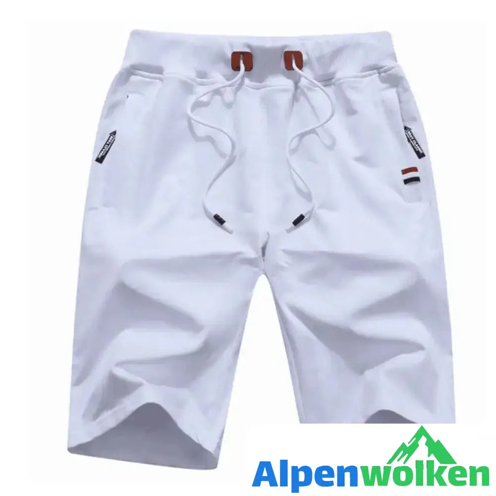 Alpenwolken - Freizeitshorts für Herren Weiß