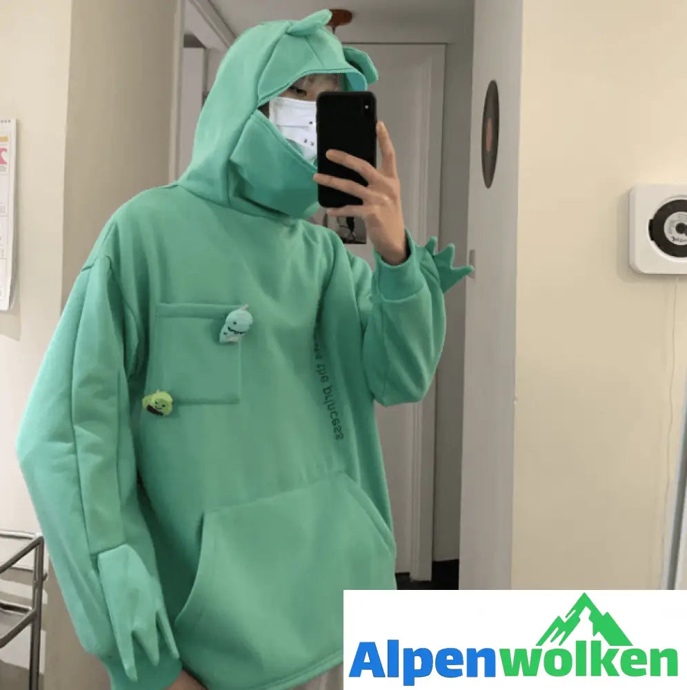 Alpenwolken - Frosch-Kapuzenpullover Mit Reißverschluss