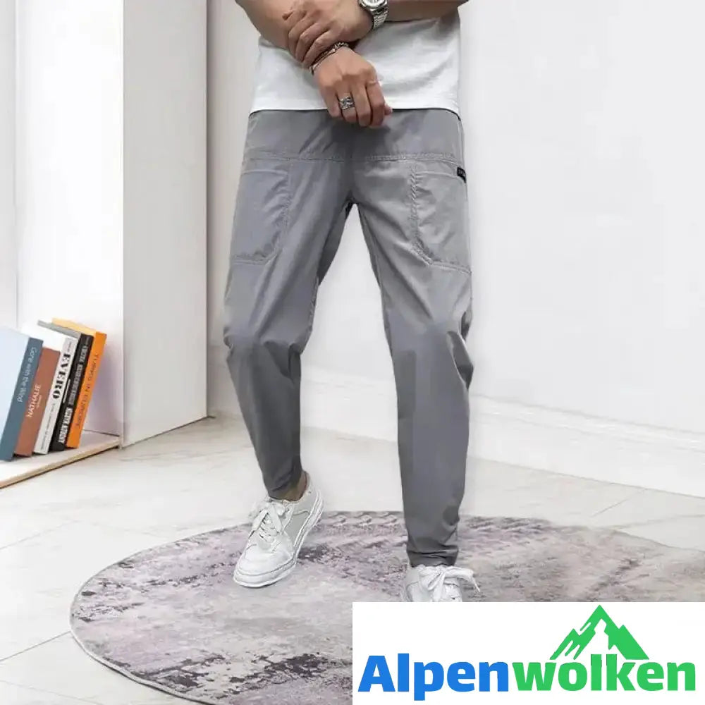 Alpenwolken - ✨Frühling heißer Verkauf✨Hochelastische Freizeithose für Herren grau