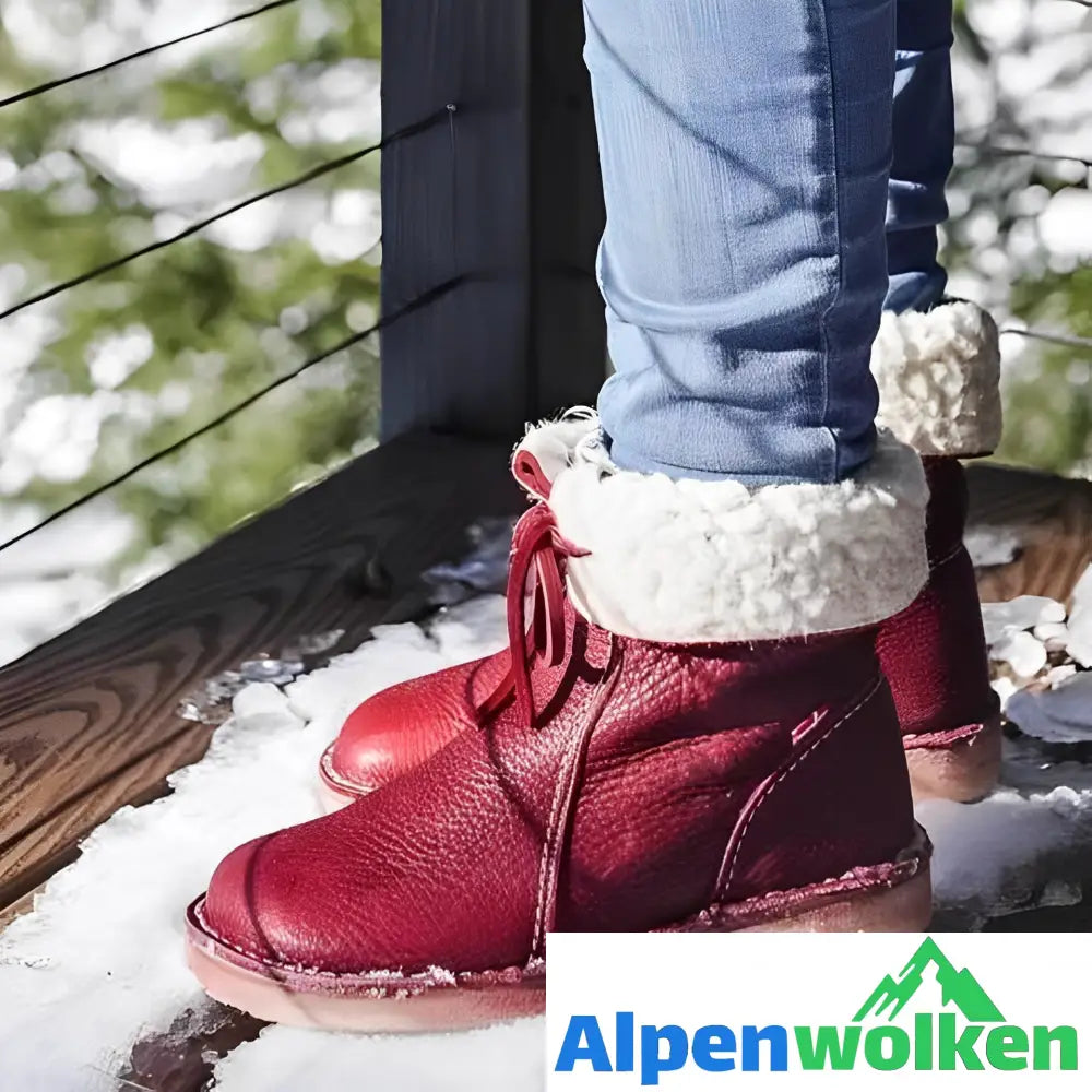 Alpenwolken - FUDUS⁠ - Butterweiche Vintage-Stiefel mit Wasserdichtem Wollfutter