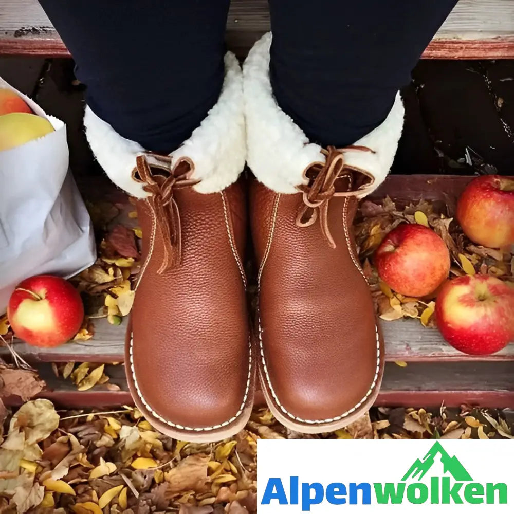 Alpenwolken - FUDUS⁠ - Butterweiche Vintage-Stiefel mit Wasserdichtem Wollfutter