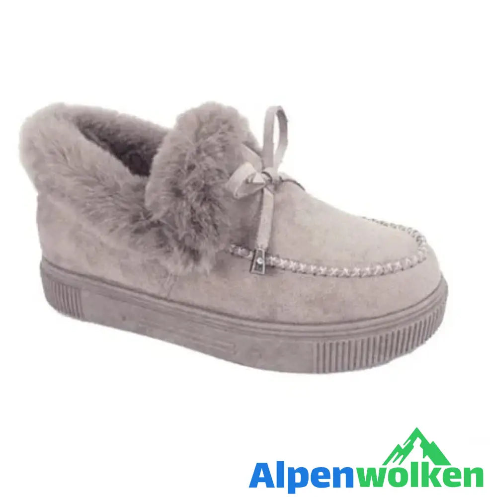 Alpenwolken - FUDUS - Damenstiefel Runde Kopf Dicke Sohle Orthopädische Unterstützung Wolle Dicke Warme Baumwolle Schuhe