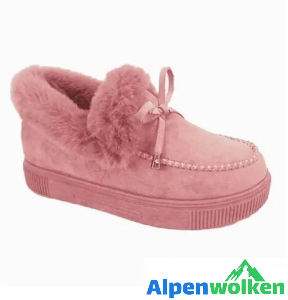 Alpenwolken - FUDUS - Damenstiefel Runde Kopf Dicke Sohle Orthopädische Unterstützung Wolle Dicke Warme Baumwolle Schuhe