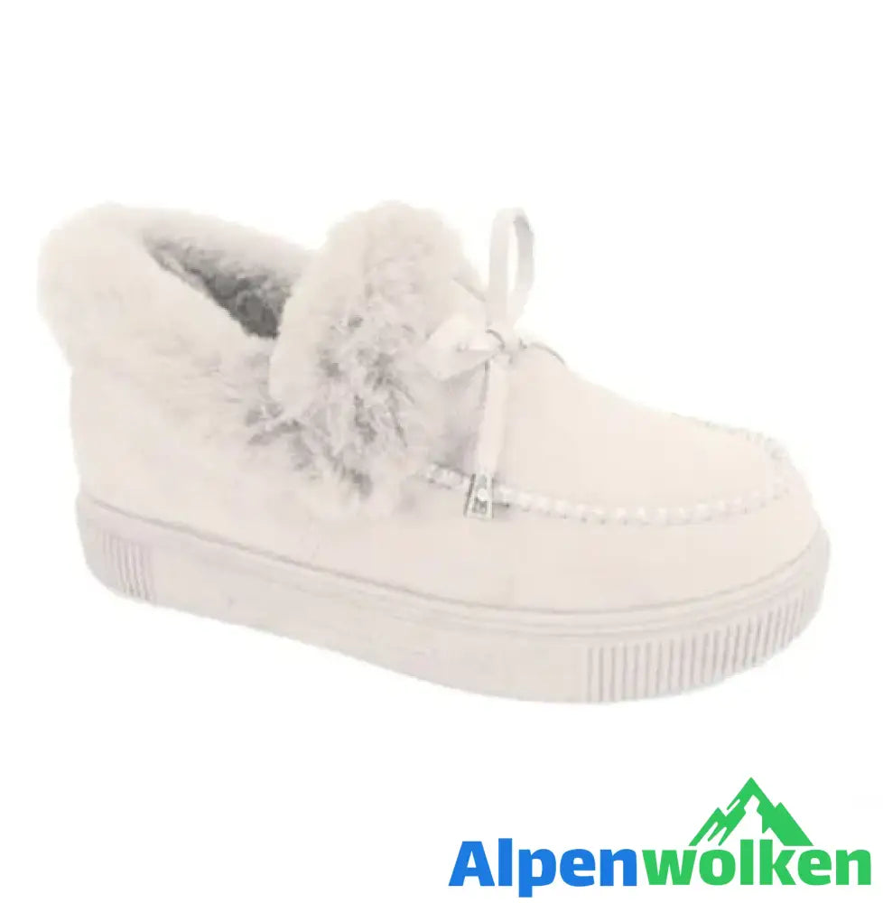 Alpenwolken - FUDUS - Damenstiefel Runde Kopf Dicke Sohle Orthopädische Unterstützung Wolle Dicke Warme Baumwolle Schuhe