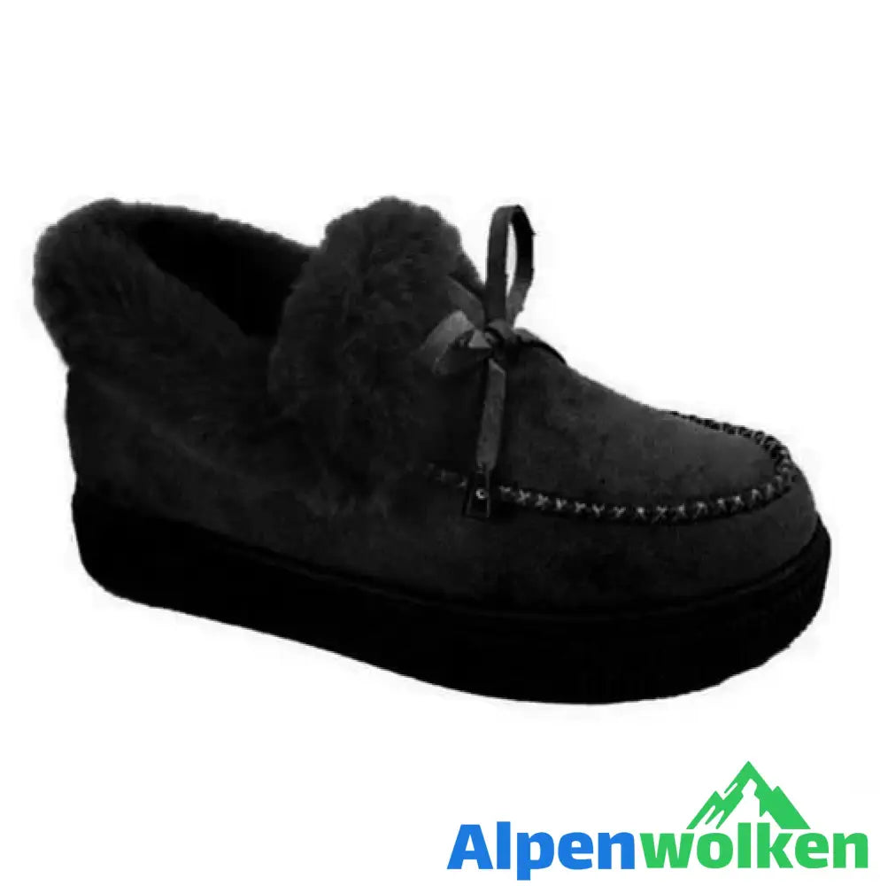 Alpenwolken - FUDUS - Damenstiefel Runde Kopf Dicke Sohle Orthopädische Unterstützung Wolle Dicke Warme Baumwolle Schuhe