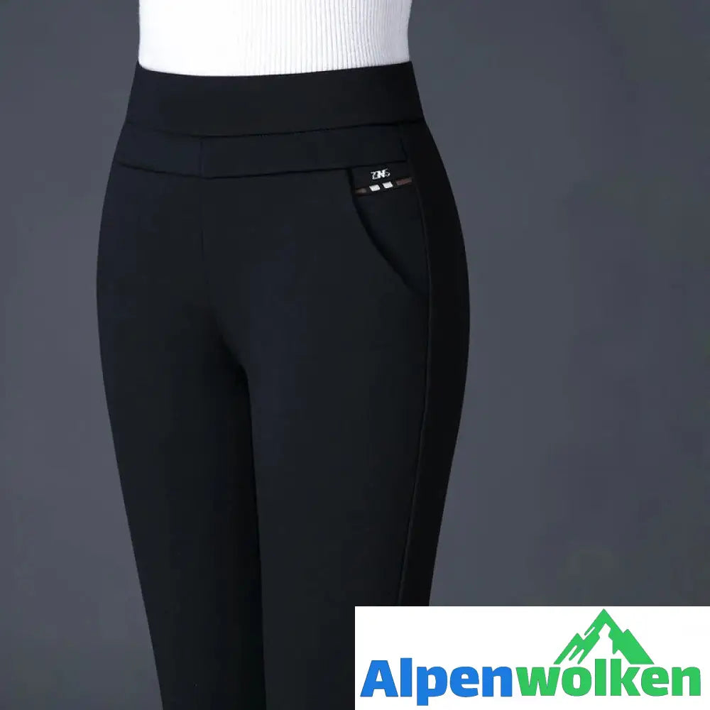 Alpenwolken - FUDUS - Elegante Premium Stretch-Hose Schwarz