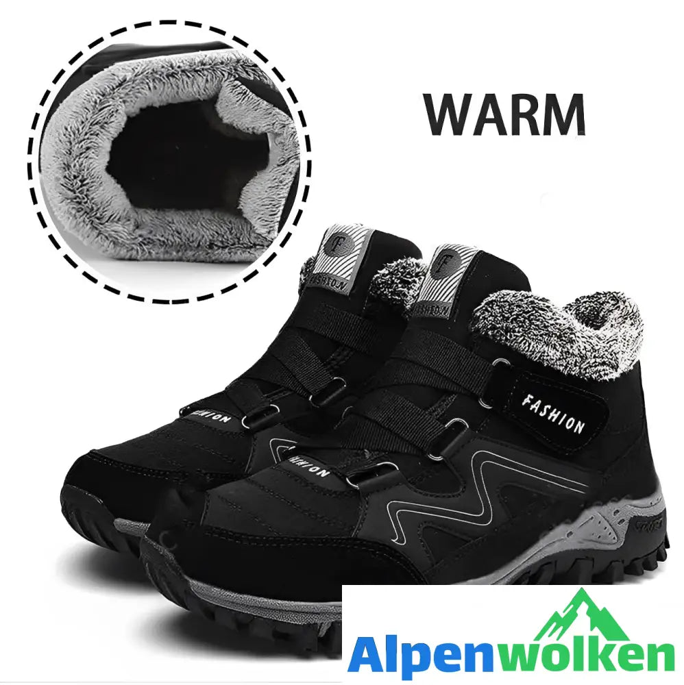 Alpenwolken - FUDUS - Modeschoenen Besneeuwde Villi Leren Enkellaarsjes