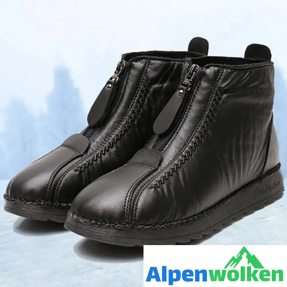 Alpenwolken - Fudus Schmerzfreie Snowboard-Schuhe Schwarze