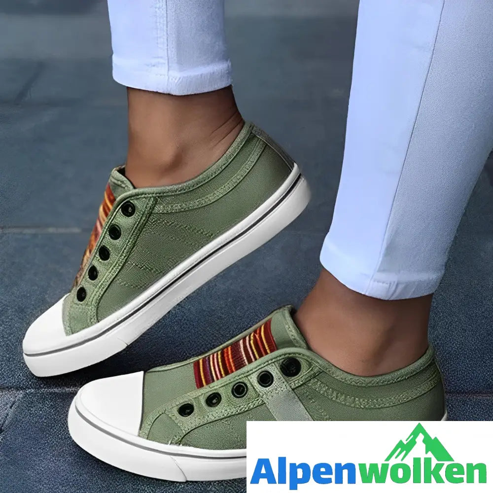 Alpenwolken - FUDUS - Schuhe von Frauen Gemacht Grün