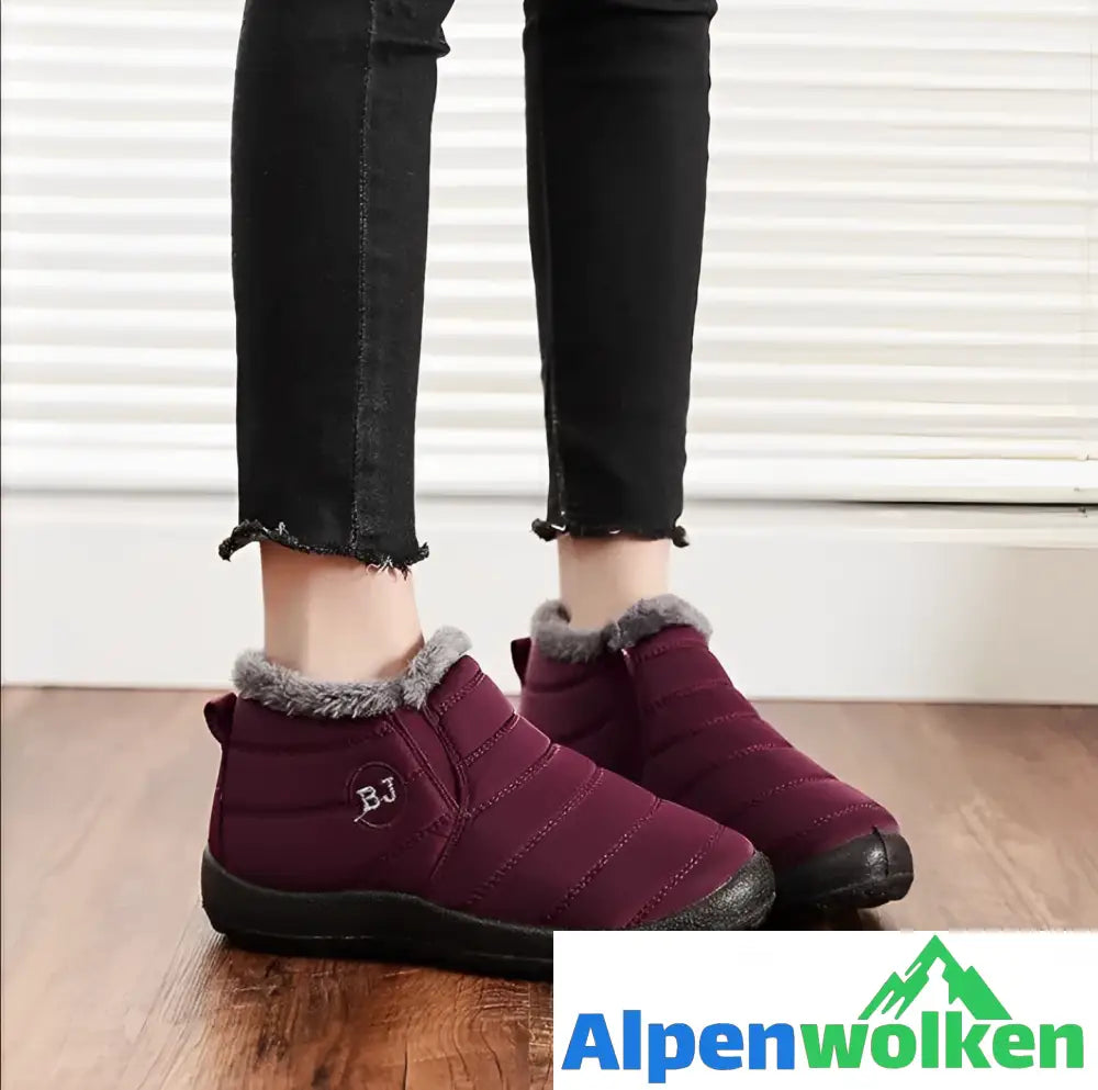 Alpenwolken - FUDUS - Warme und Bequeme Premium-Schnesstiefel für Frauen Dunkelrot