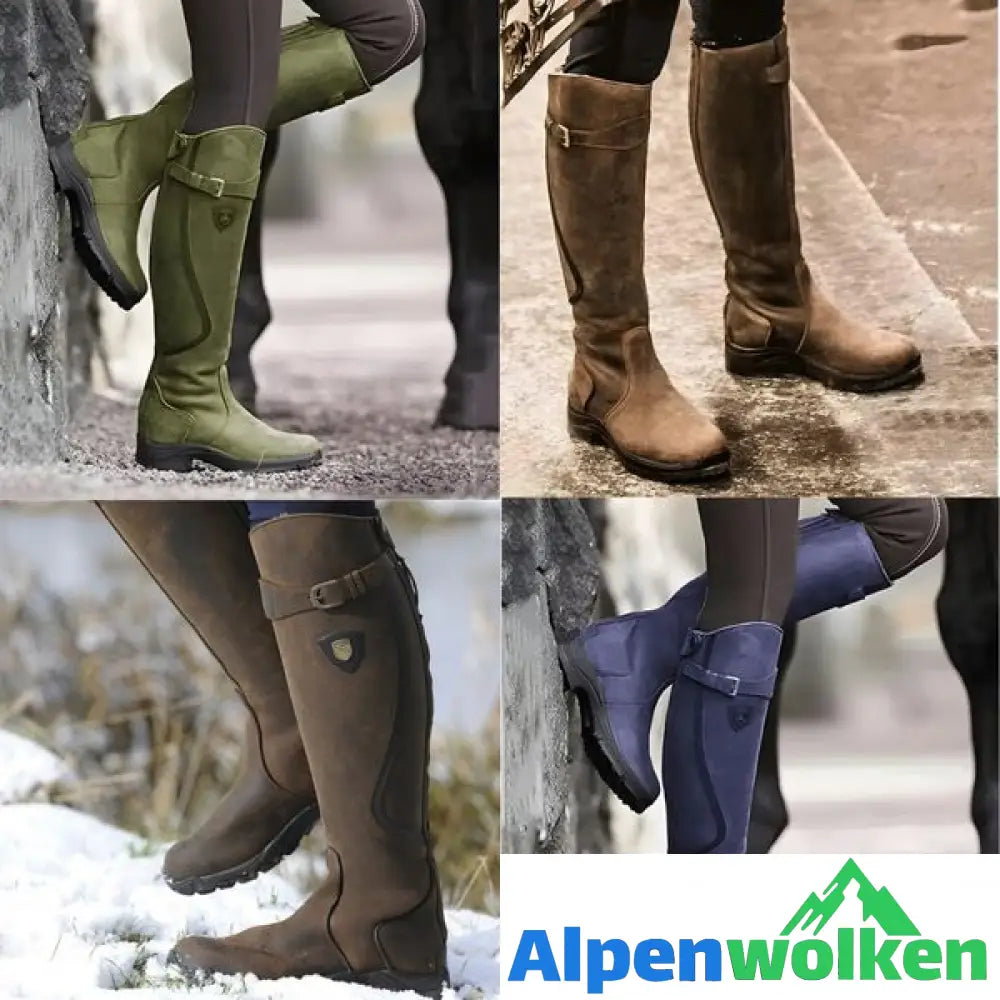 Alpenwolken - FUDUS - Wasserdichte Lang Damenstiefel