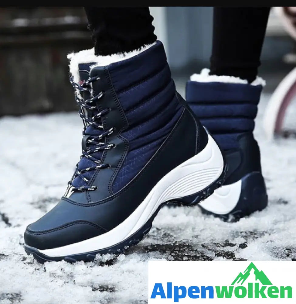 Alpenwolken - FUDUS - Winter-Thermostiefel Blau