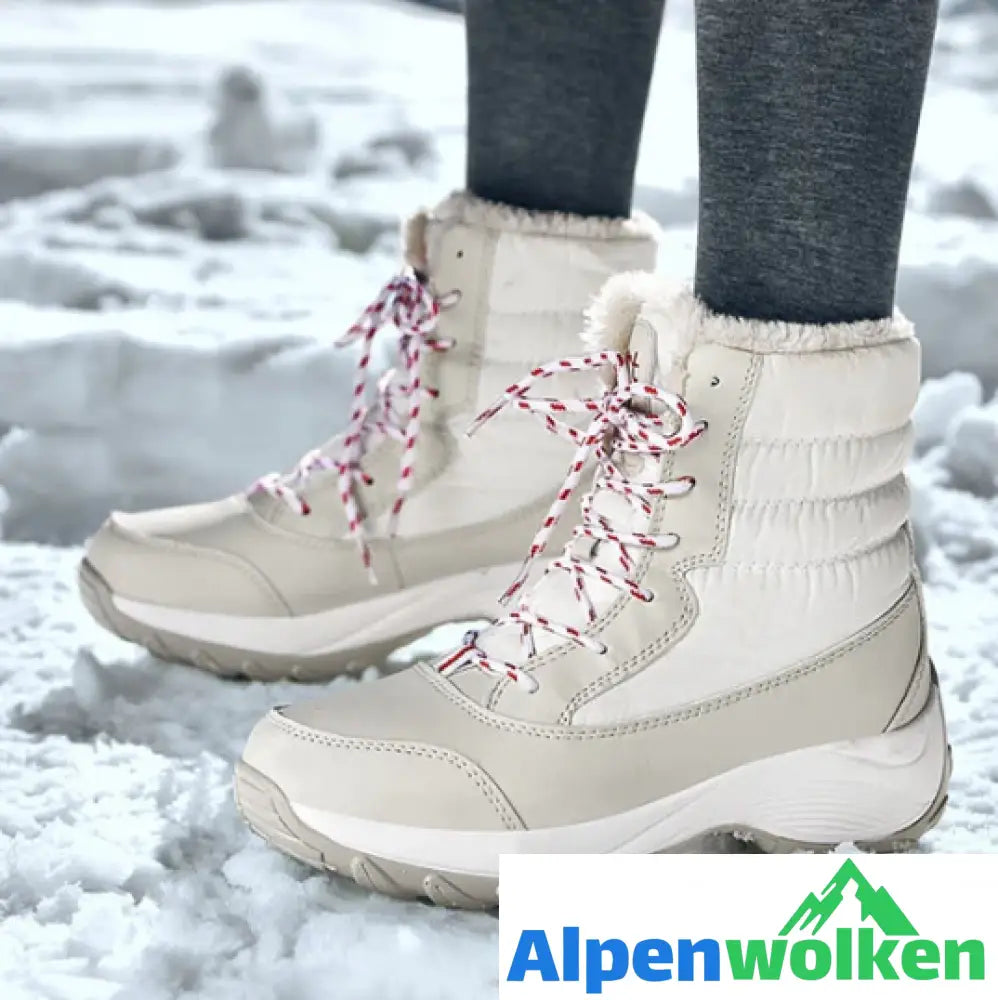 Alpenwolken - FUDUS - Winter-Thermostiefel Weiß