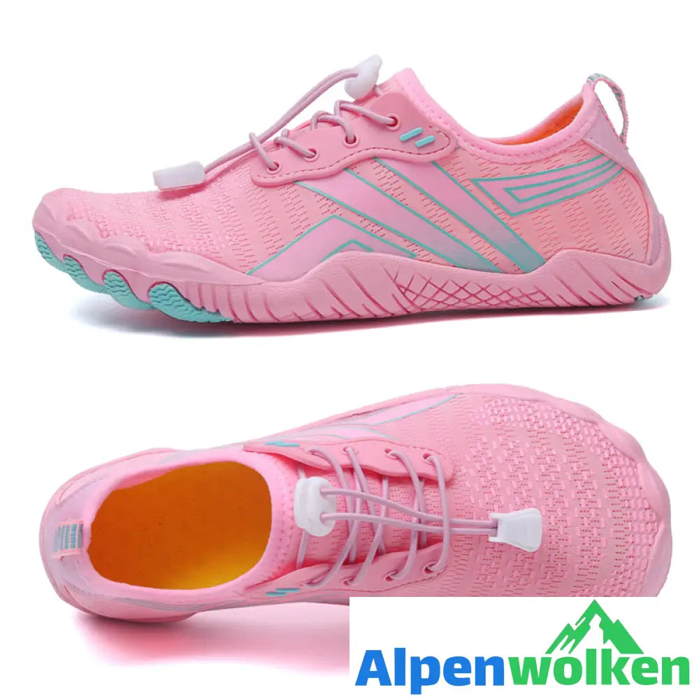 Alpenwolken - Fühl dich wohl - rutschfeste Barfußschuhe Rosa