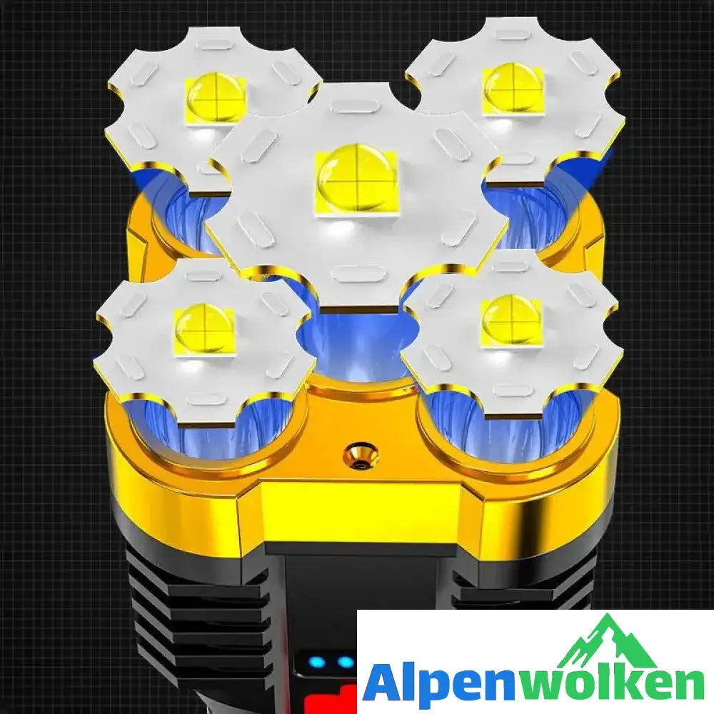 Alpenwolken - Fünfkernige helle Taschenlampe