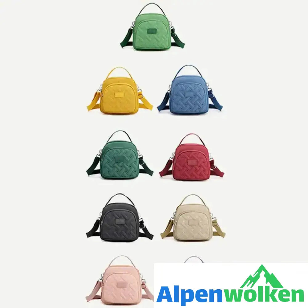 Alpenwolken - Funktioneller, leichter Nylon-Umhängetasche Mini-Rucksack für Damen