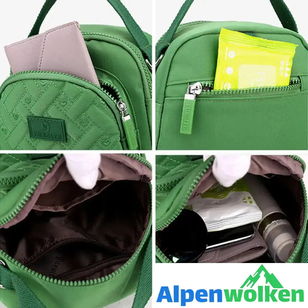 Alpenwolken - Funktioneller, leichter Nylon-Umhängetasche Mini-Rucksack für Damen