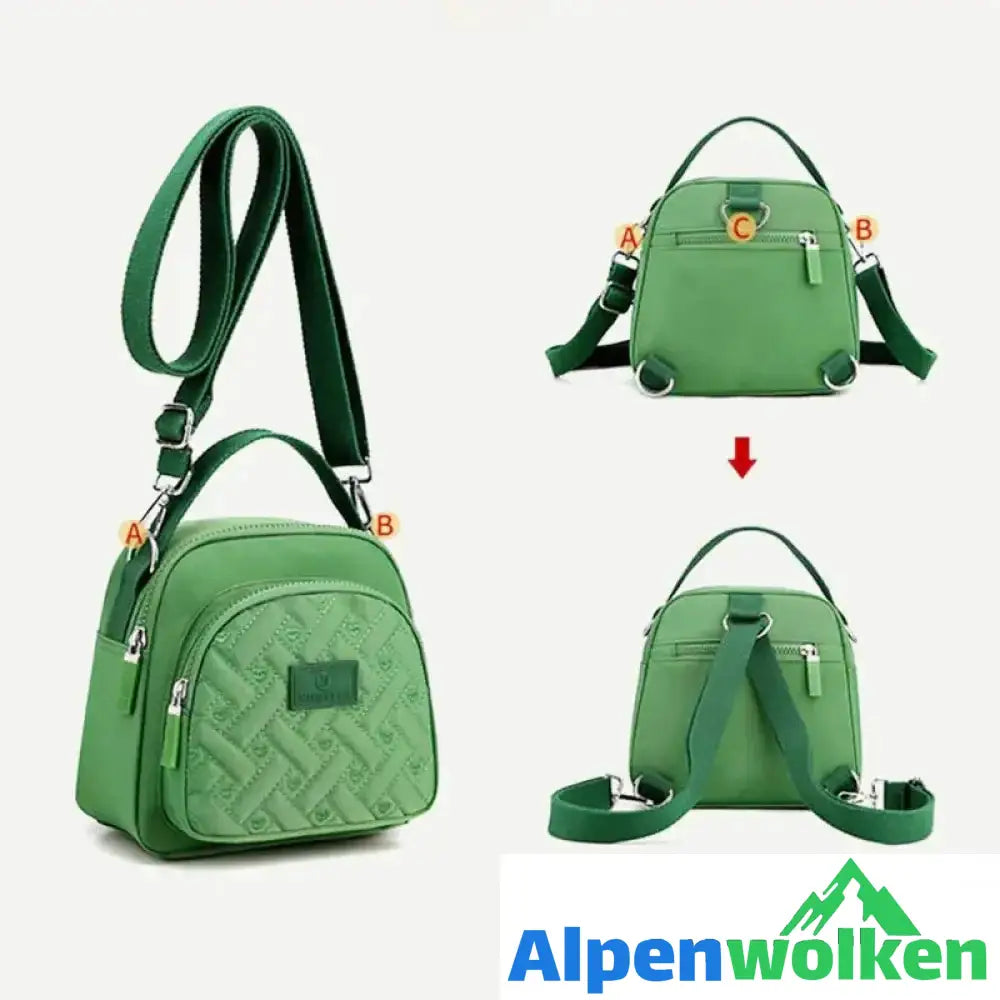 Alpenwolken - Funktioneller, leichter Nylon-Umhängetasche Mini-Rucksack für Damen