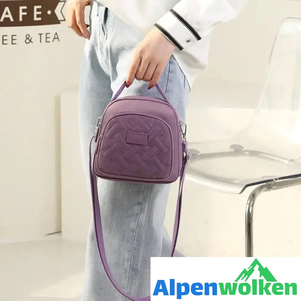 Alpenwolken - Funktioneller, leichter Nylon-Umhängetasche Mini-Rucksack für Damen