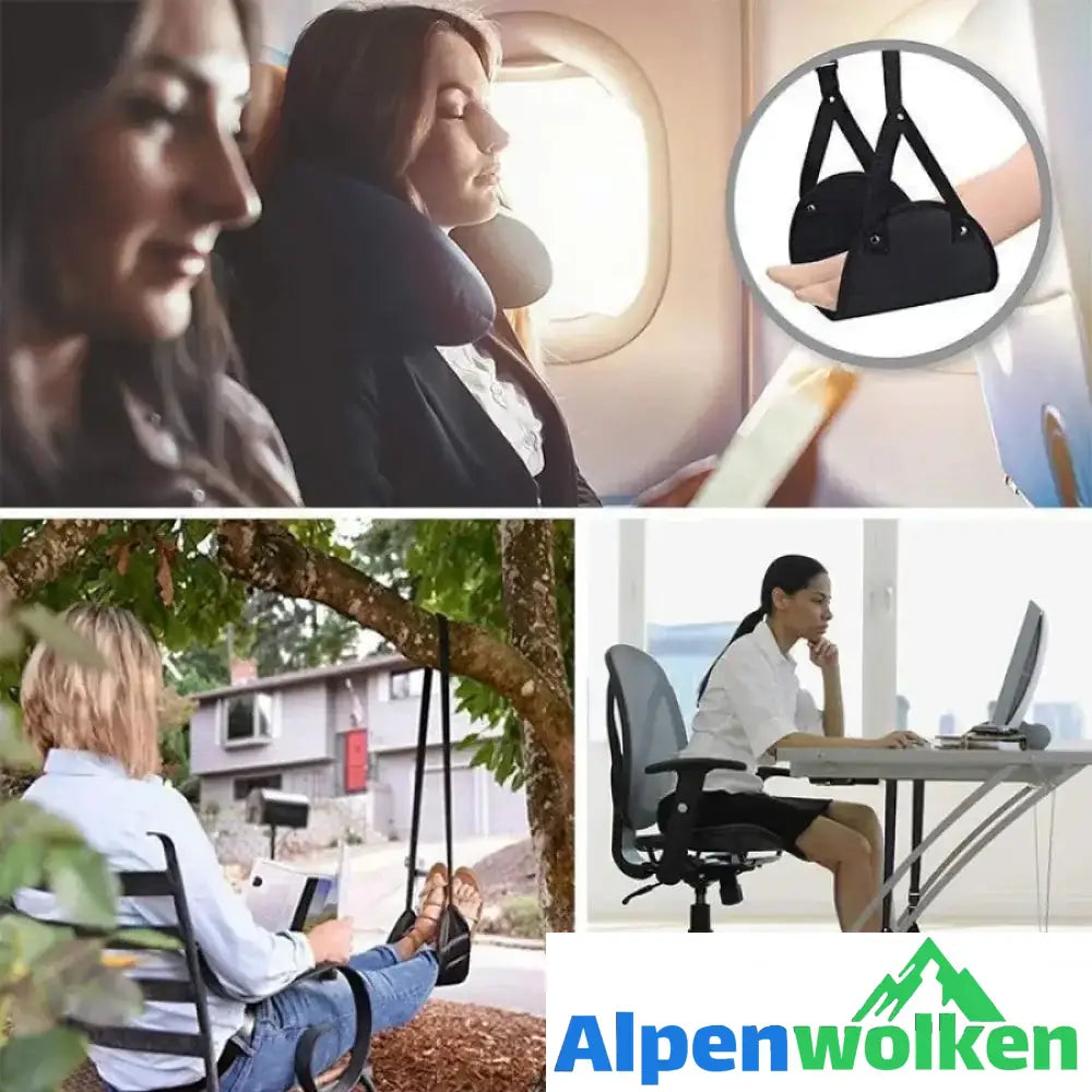 Alpenwolken - Fuß Hängematte zur Entspannung für Büro Reise mit Aufbewahrungstasche