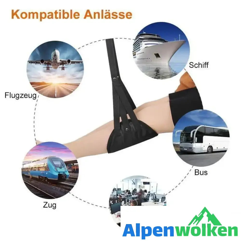 Alpenwolken - Fuß Hängematte zur Entspannung für Büro Reise mit Aufbewahrungstasche