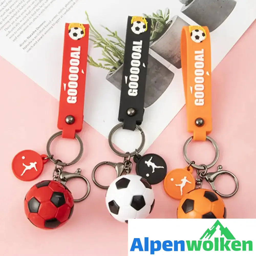 Alpenwolken - Fußball-Schlüsselanhänger