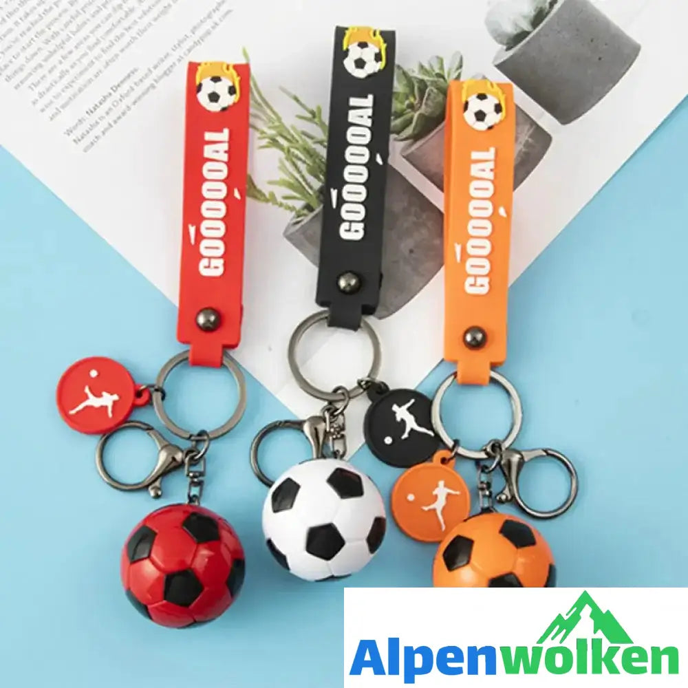 Alpenwolken - Fußball-Schlüsselanhänger