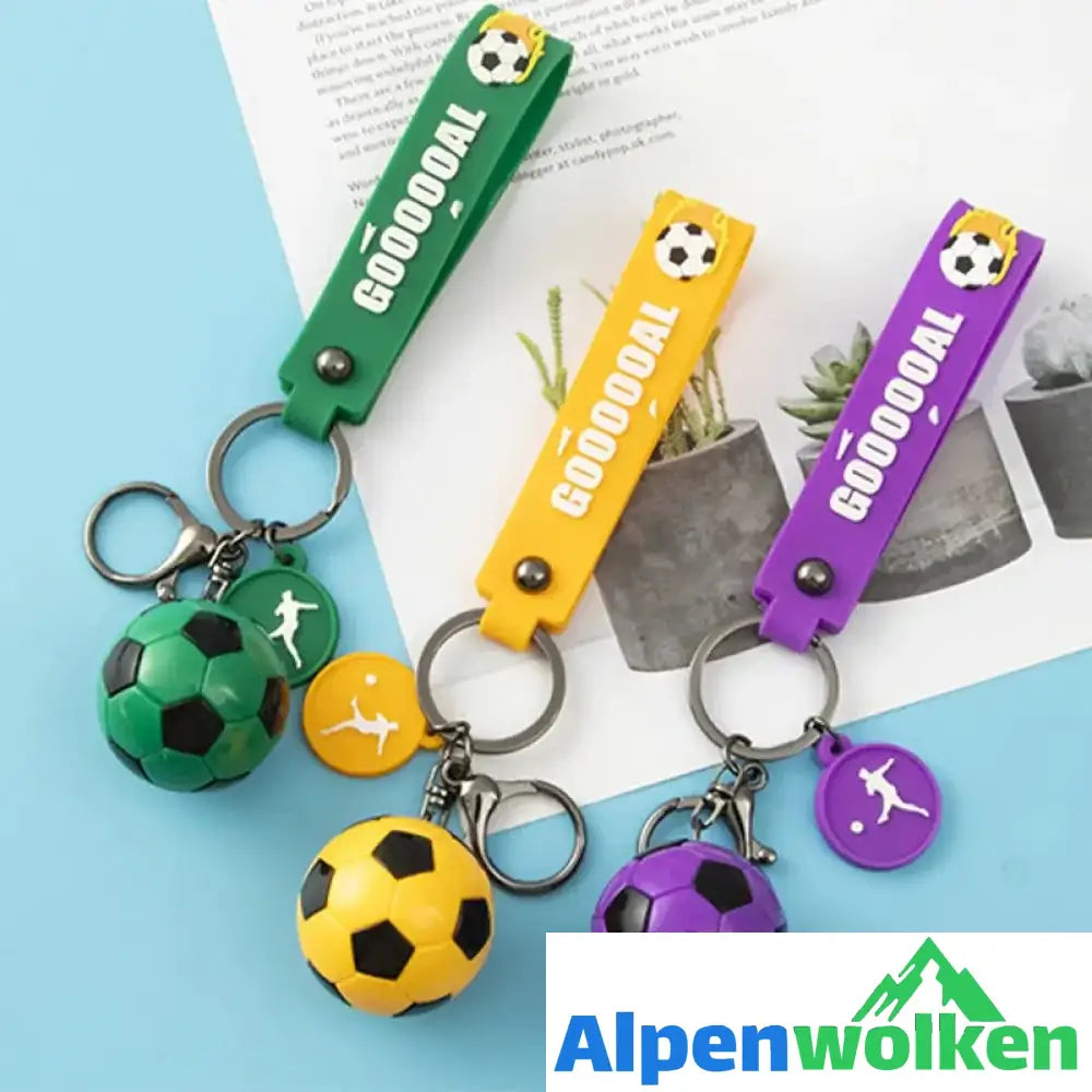 Alpenwolken - Fußball-Schlüsselanhänger