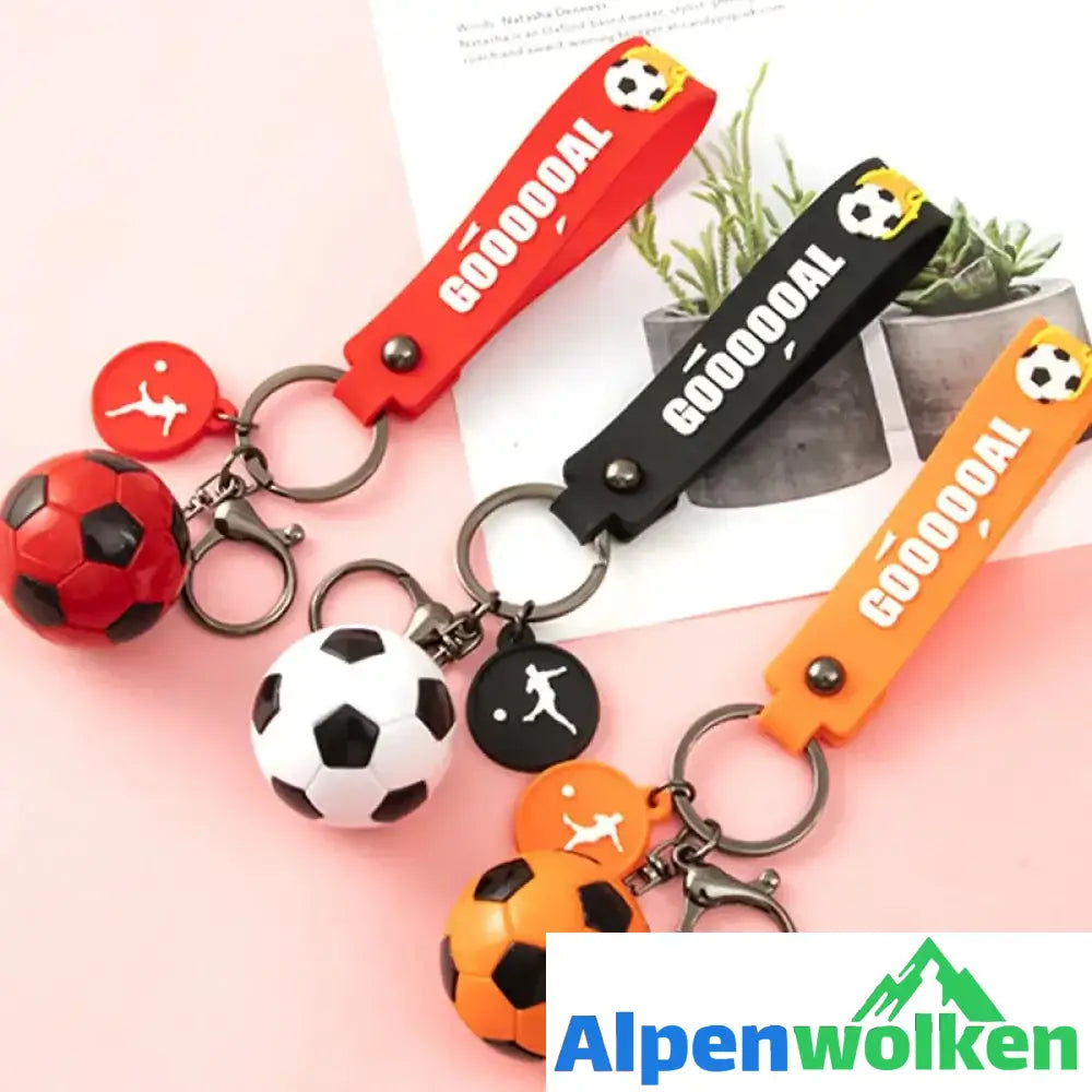 Alpenwolken - Fußball-Schlüsselanhänger