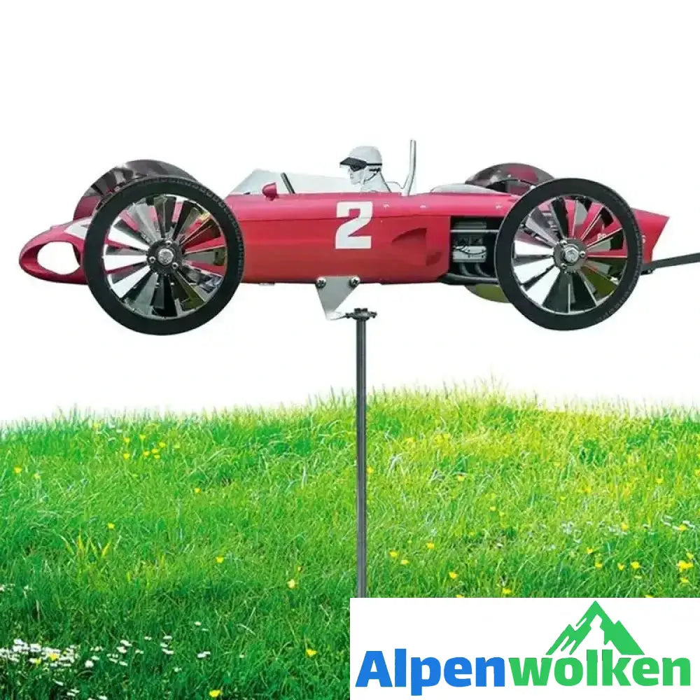 Alpenwolken - Garten-Racing-Windmühlen-Ornament Rot-Ferrari