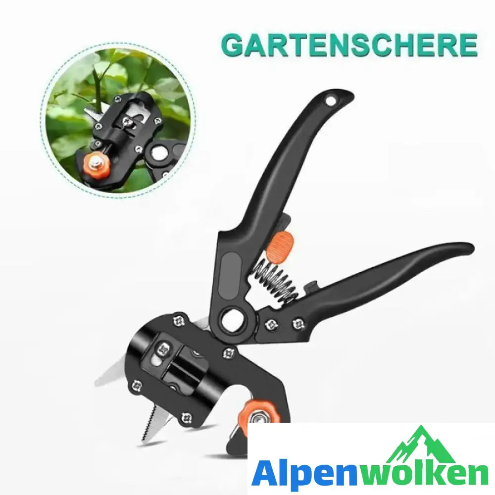 Alpenwolken - Gartenschere Veredelungsschere Set mit 2 Ersatzmesser