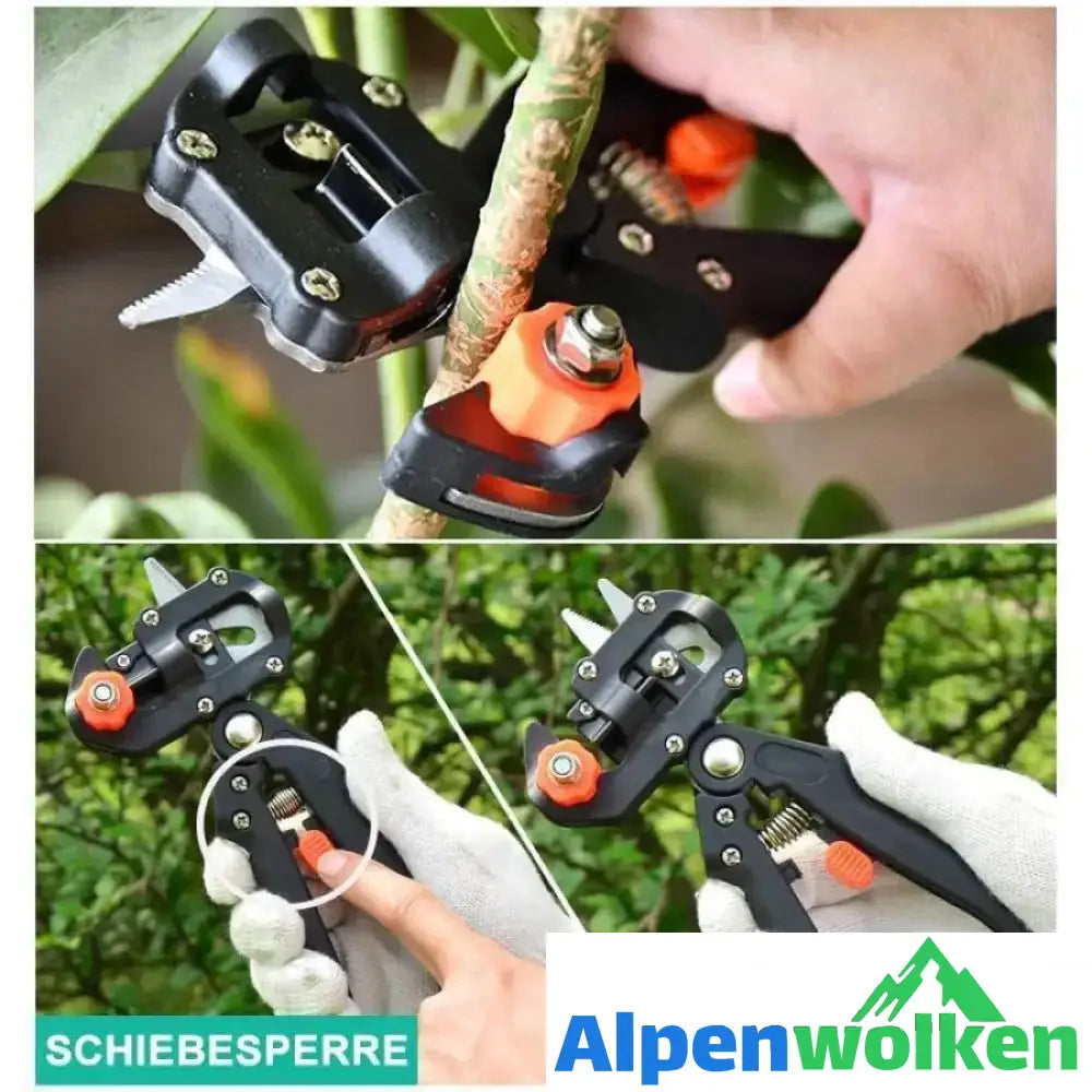 Alpenwolken - Gartenschere Veredelungsschere Set mit 2 Ersatzmesser