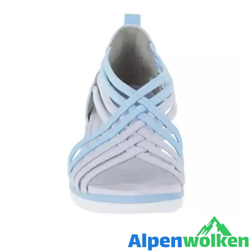 Alpenwolken - Geflochtene Fischmaul-Sandalen für Damen