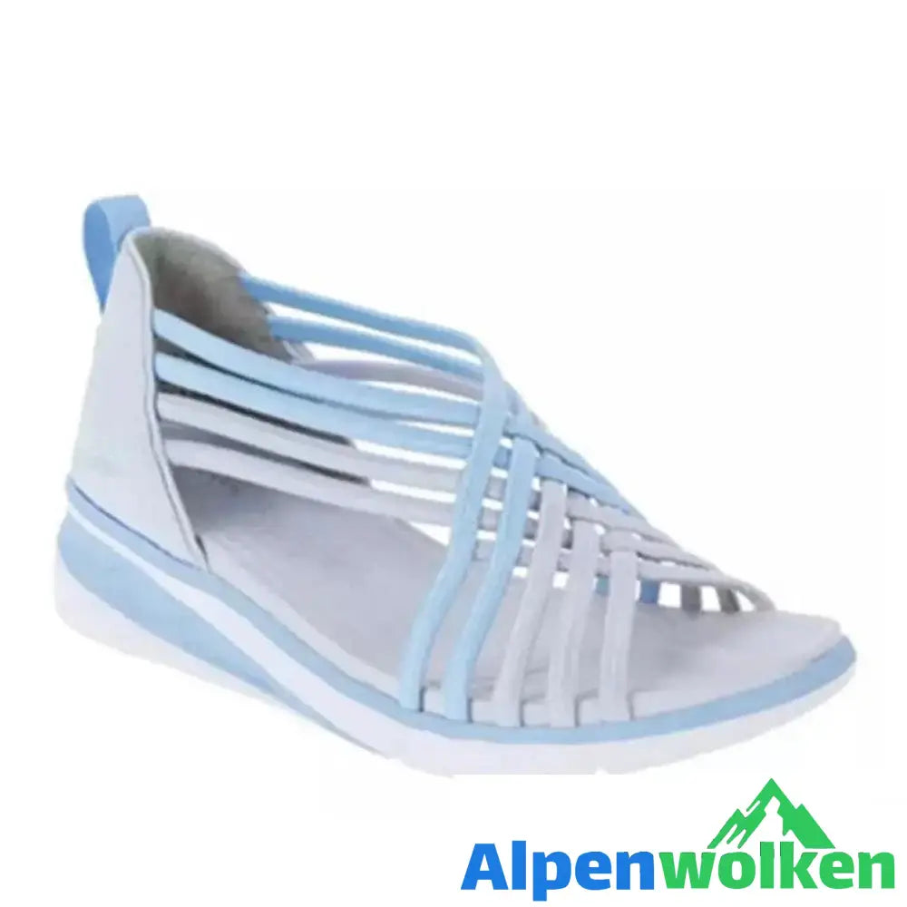 Alpenwolken - Geflochtene Fischmaul-Sandalen für Damen